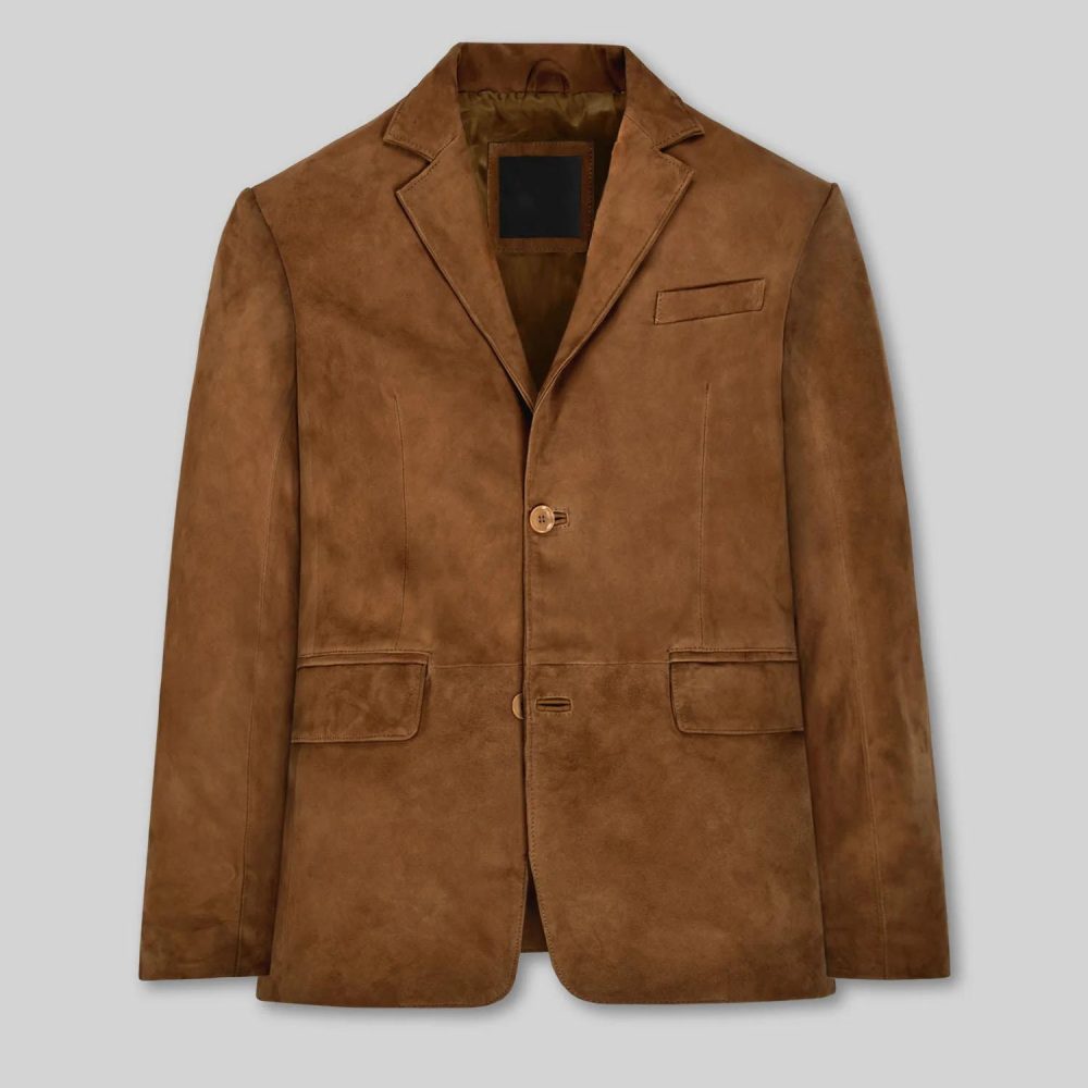 Suede Leather Blazer