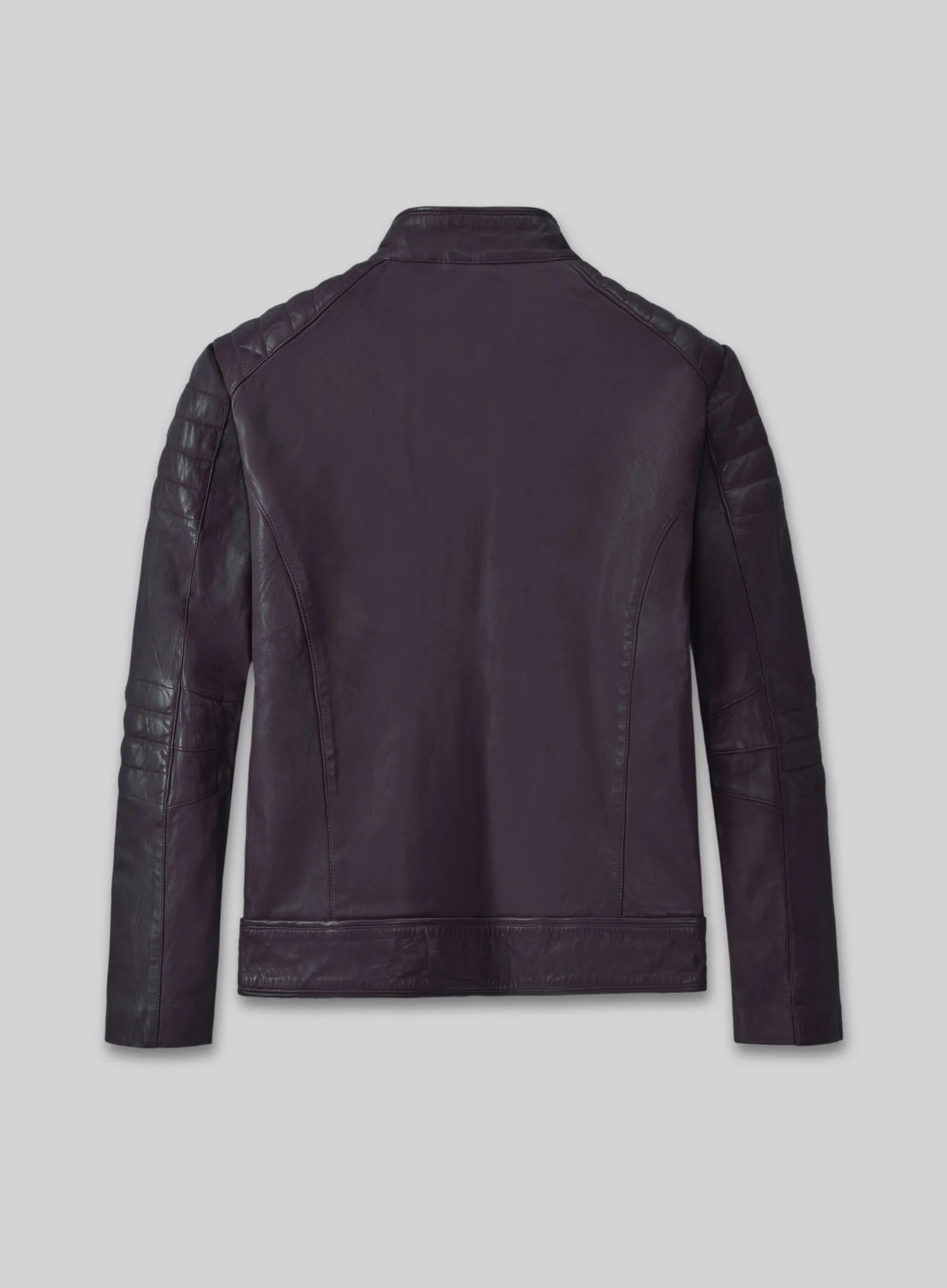 Firefly Moto Purple Biker Leather Jacket - Image 2