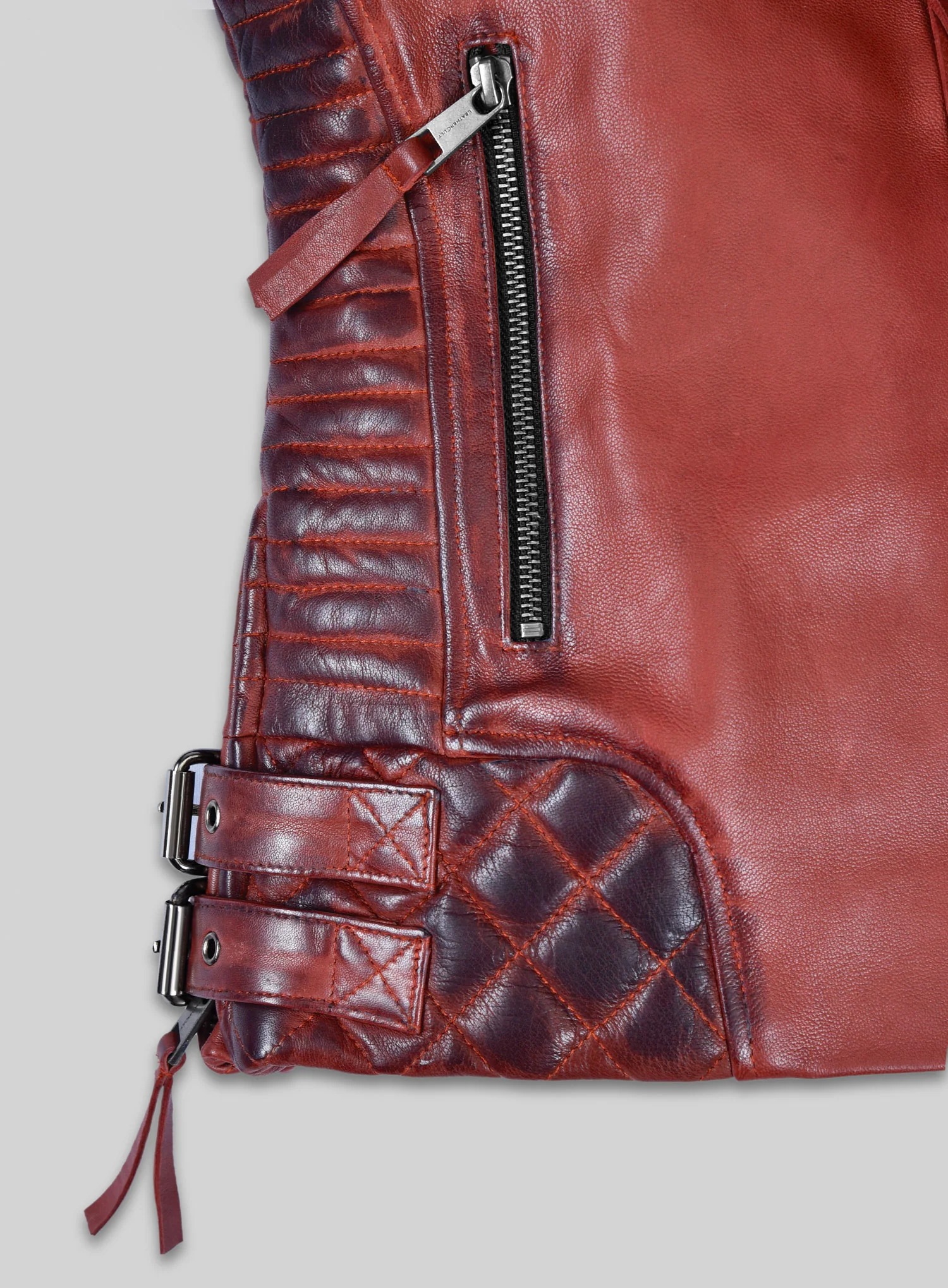 Charlotte Burnt Red Leather Jacket - Image 4