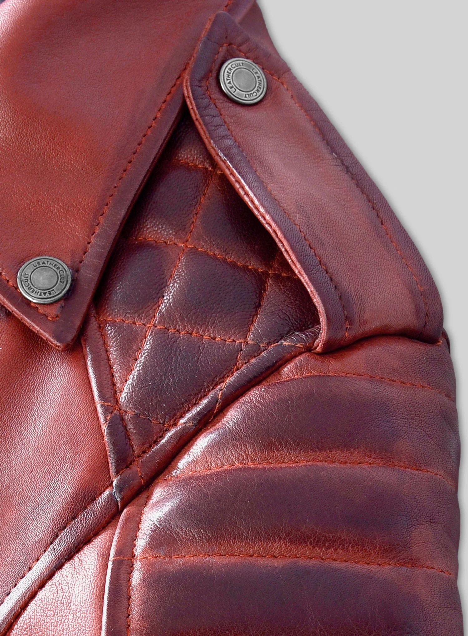 Charlotte Burnt Red Leather Jacket - Image 5