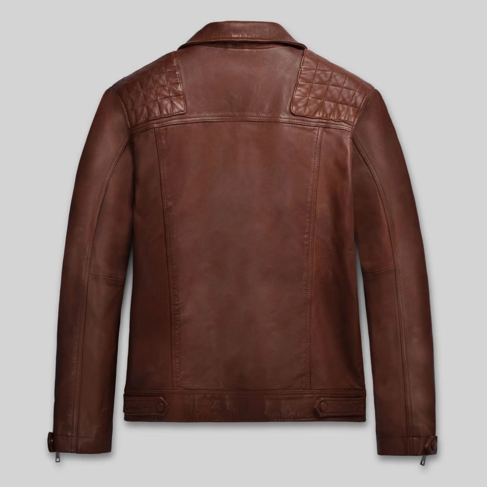 Ironwood Tan Biker Leather Jacket