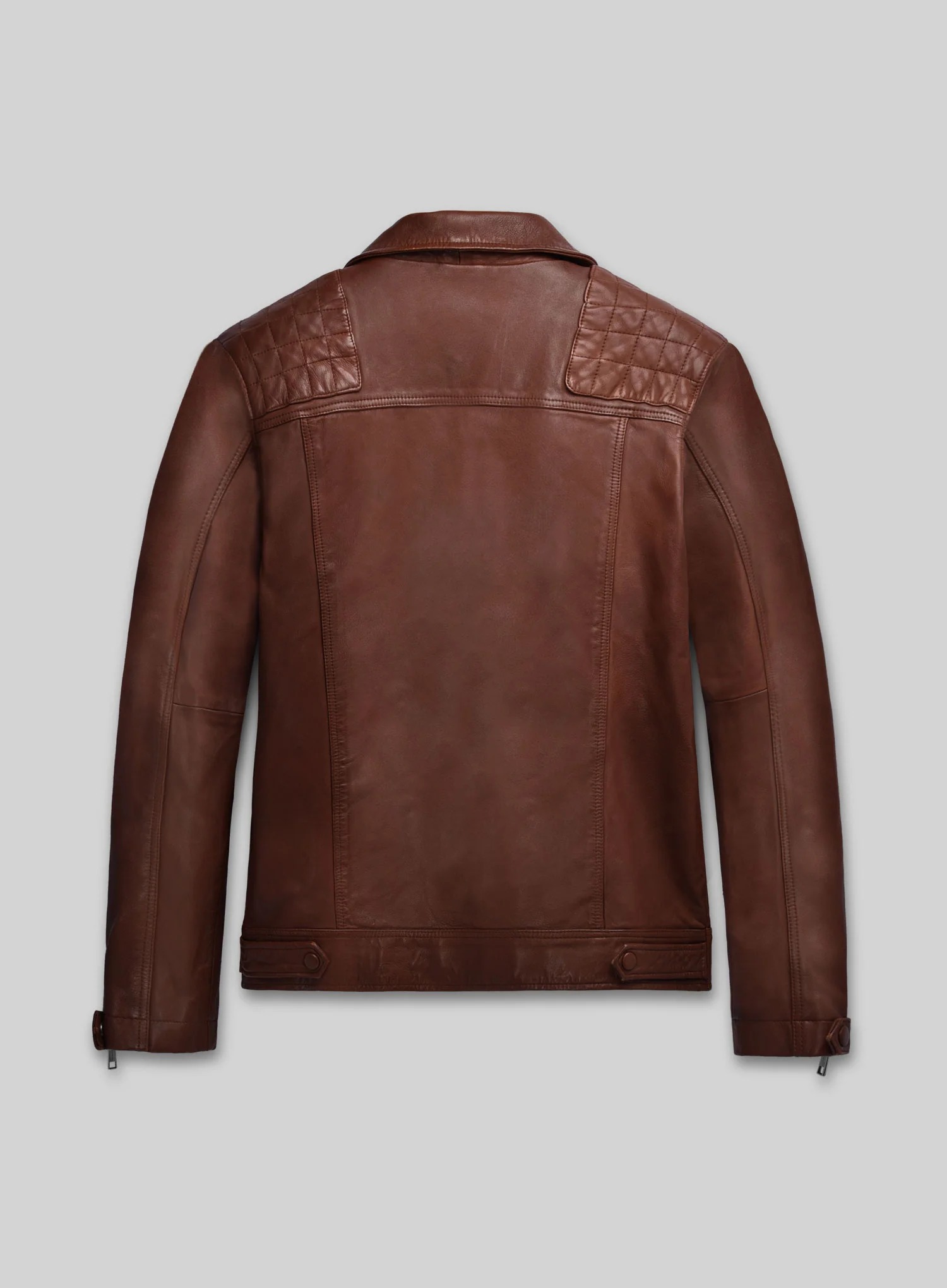 Ironwood Tan Biker Leather Jacket - Image 2