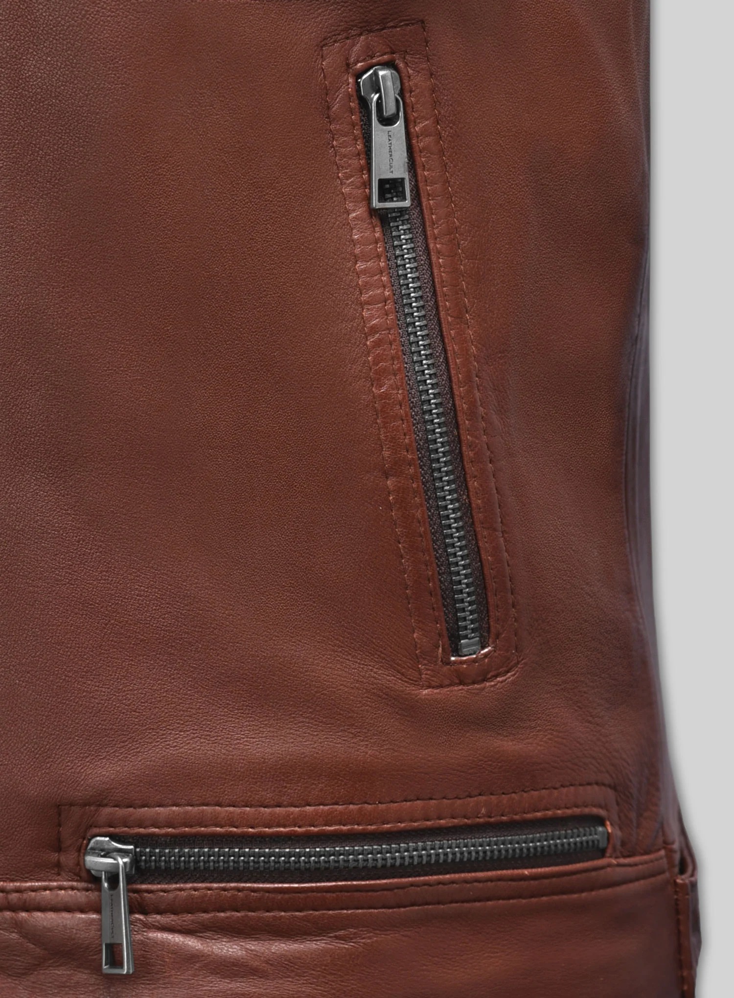 Ironwood Tan Biker Leather Jacket - Image 3