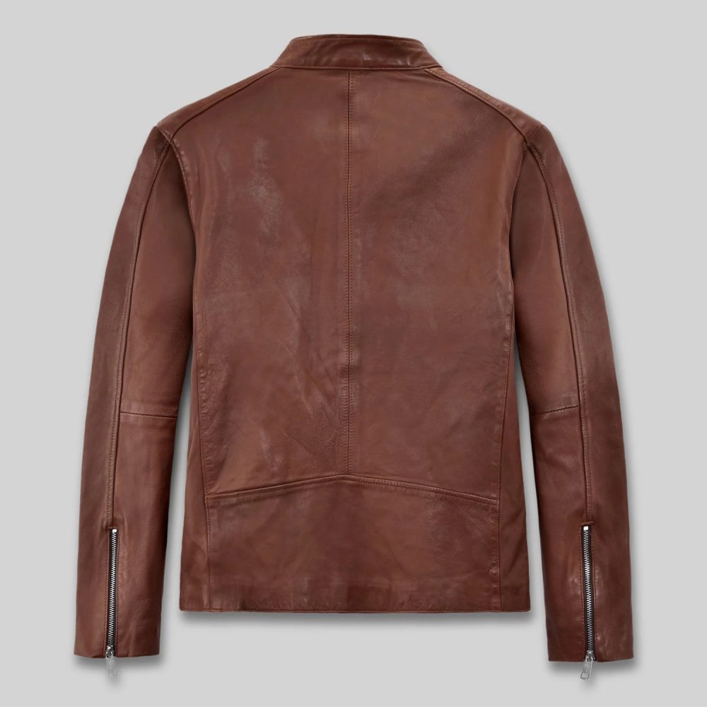 Motorad Tan Biker Leather Jacket