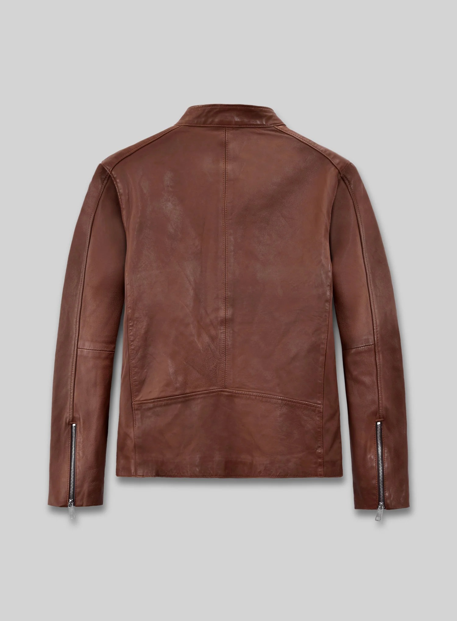 Motorad Tan Biker Leather Jacket - Image 2