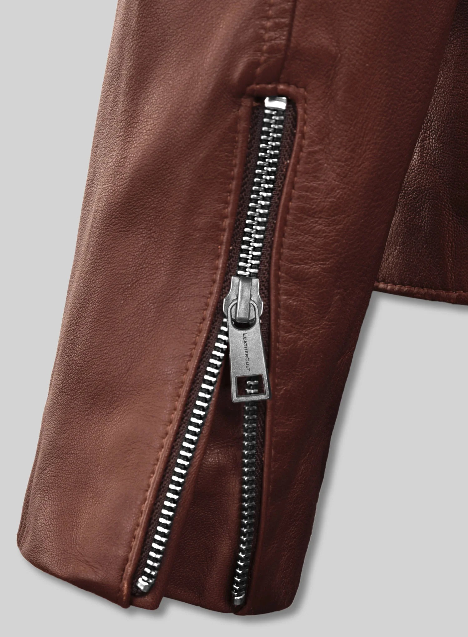 Motorad Tan Biker Leather Jacket - Image 5