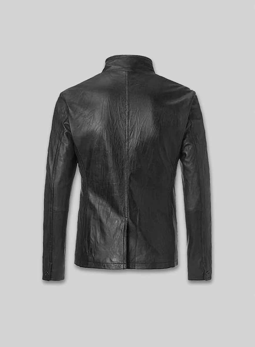 Zipper Leather Blazer - Image 2