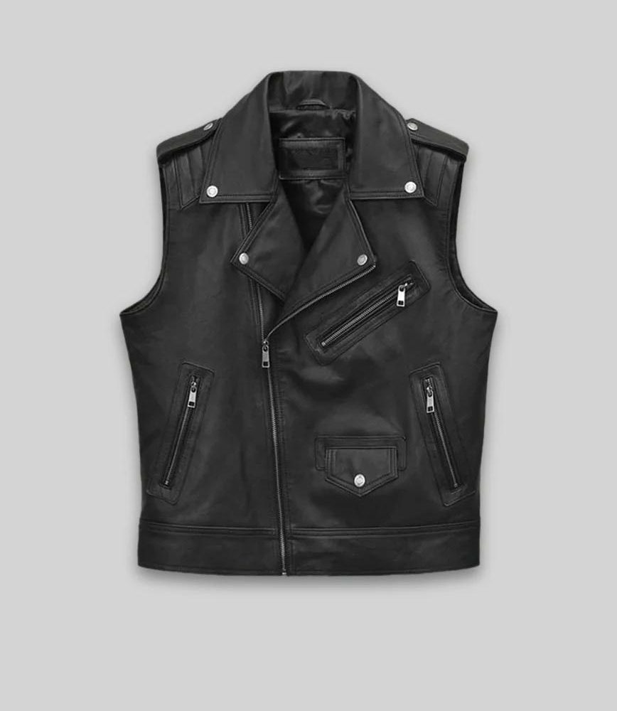 Leather Biker Vest