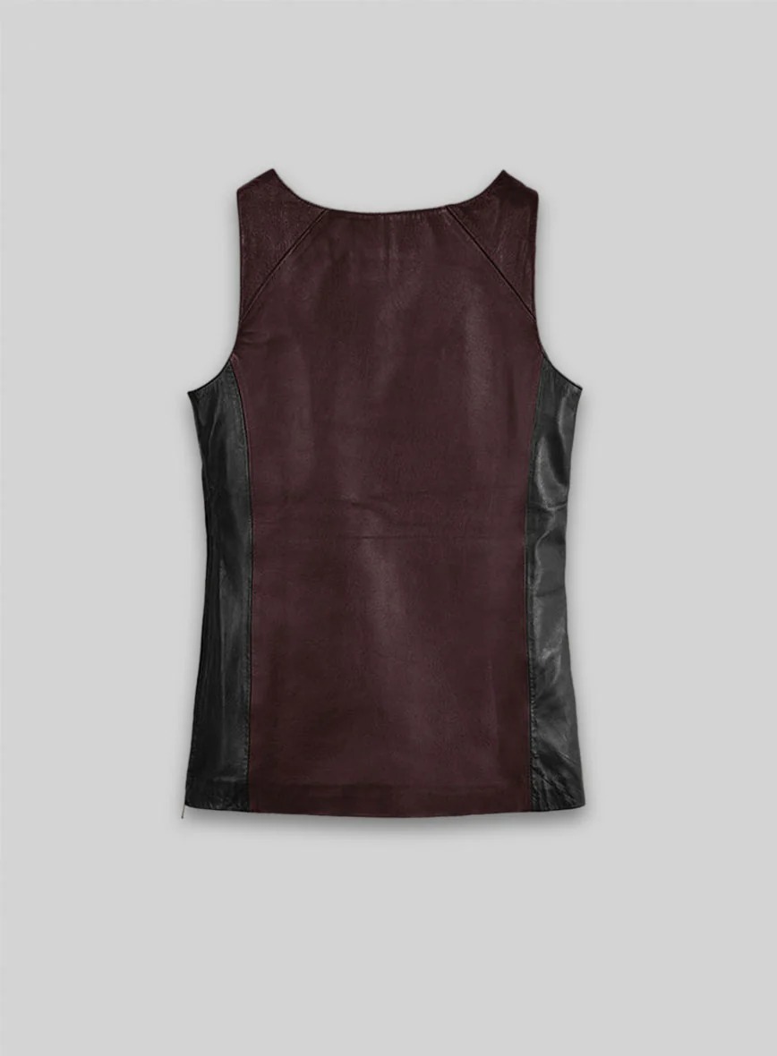 Leather Vest Tank Top - Image 2
