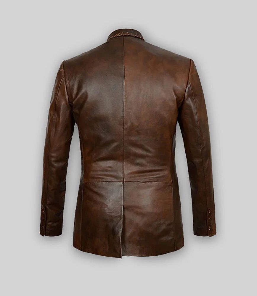 Spanish Brown Medieval Leather Blazer