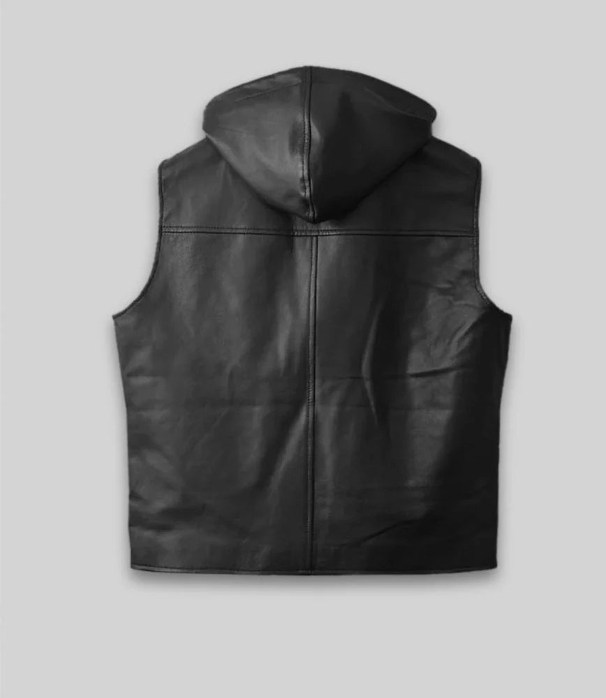 Leather Hood Vest