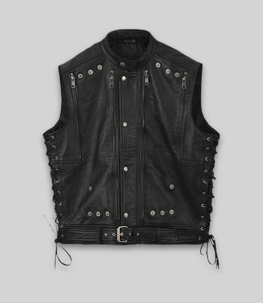 Leather Biker Vest
