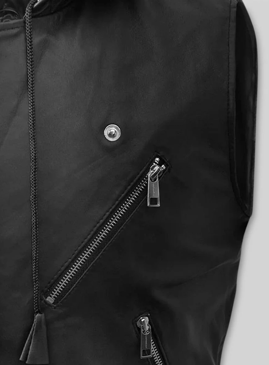 Leather Hood Vest - Image 3