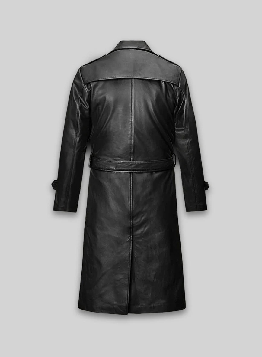 Samuel L. Jackson Shaft Leather Long Coat - Image 2