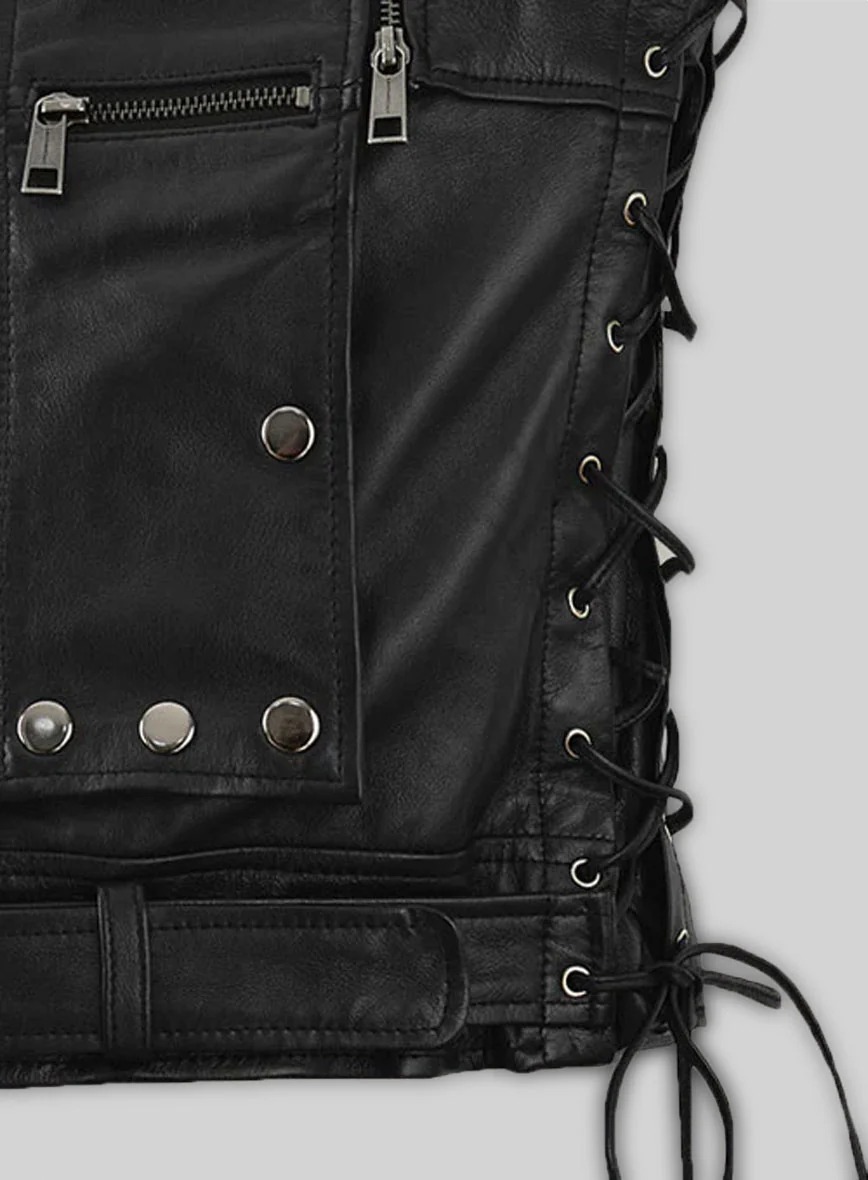 Leather Biker Vest - Image 4