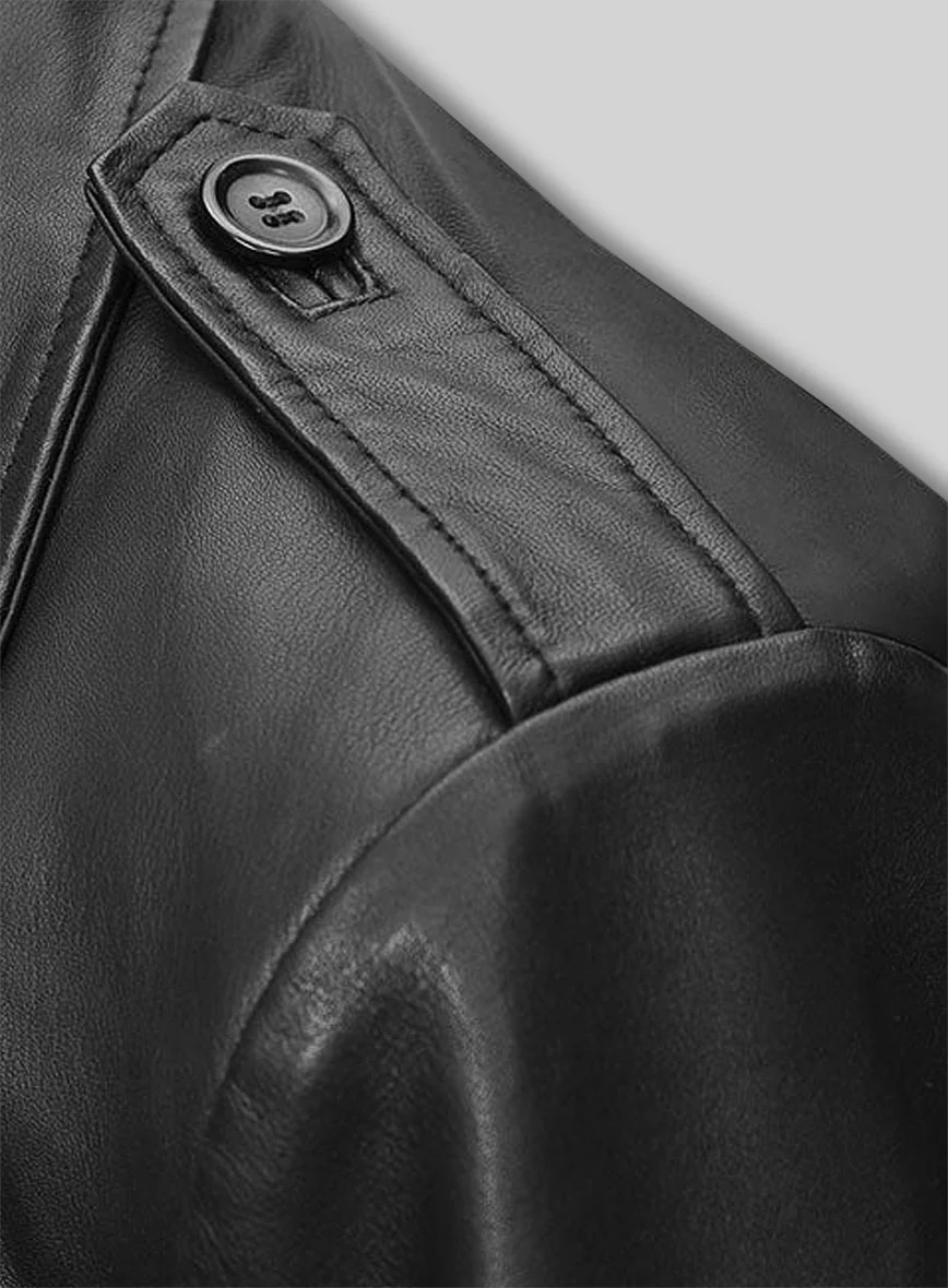 Samuel L. Jackson Shaft Leather Long Coat - Image 3