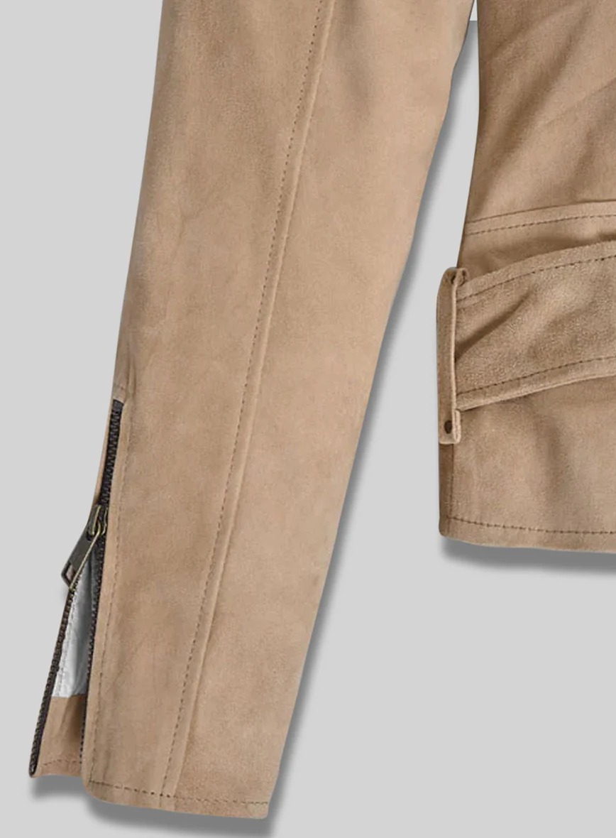 Wiella Biker Suede Leather Jacket - Image 4