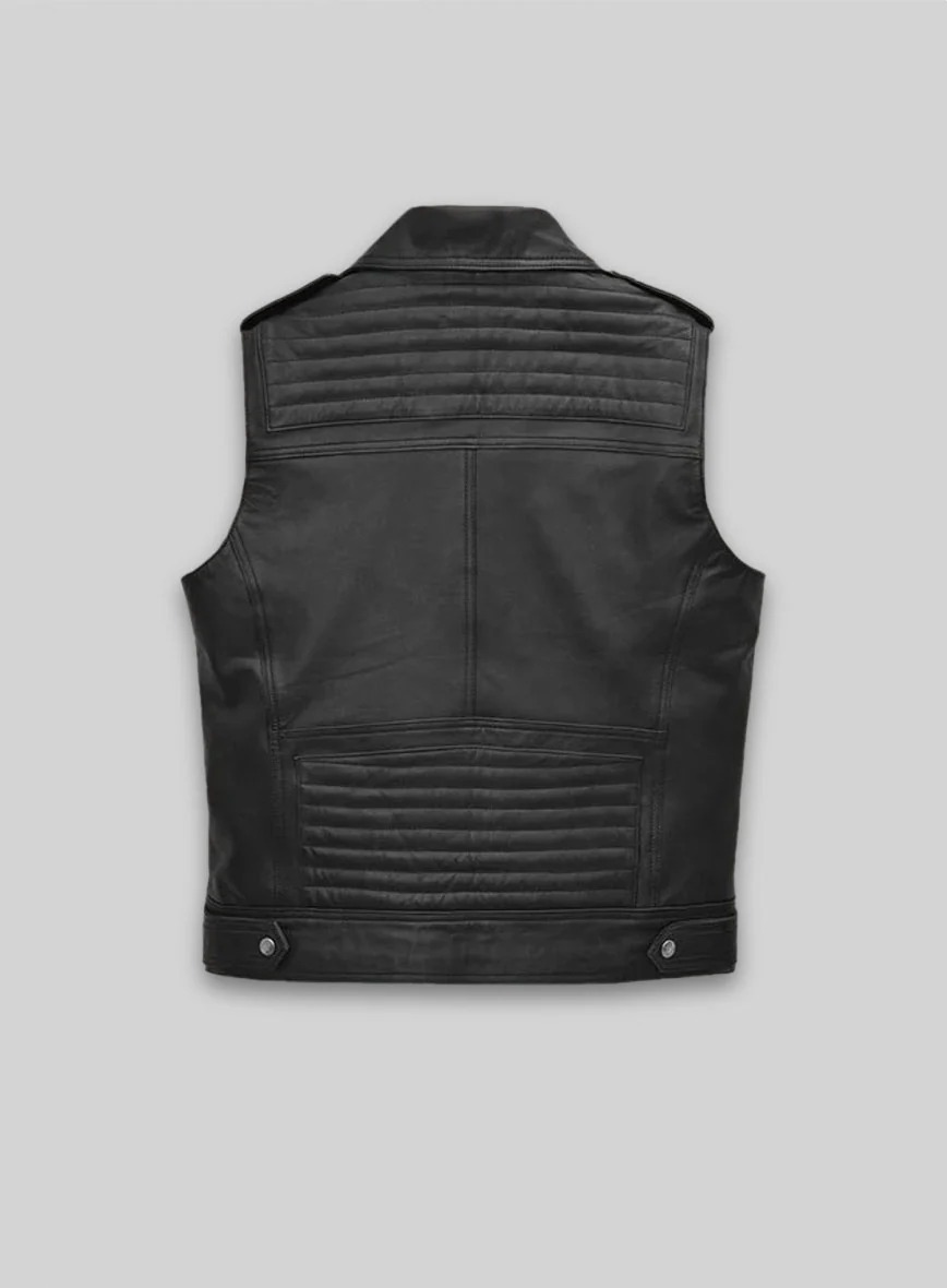 Leather Biker Vest - Image 2