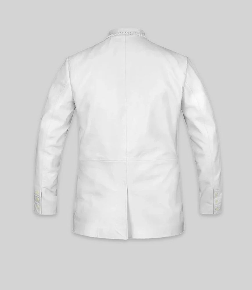 White Medieval Leather Blazer