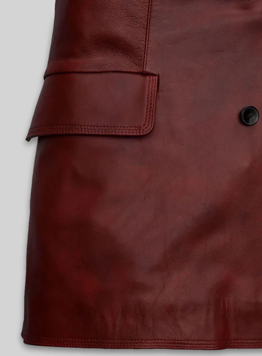 Dakota Johnson Madame Web Leather Trench Coat - Image 3