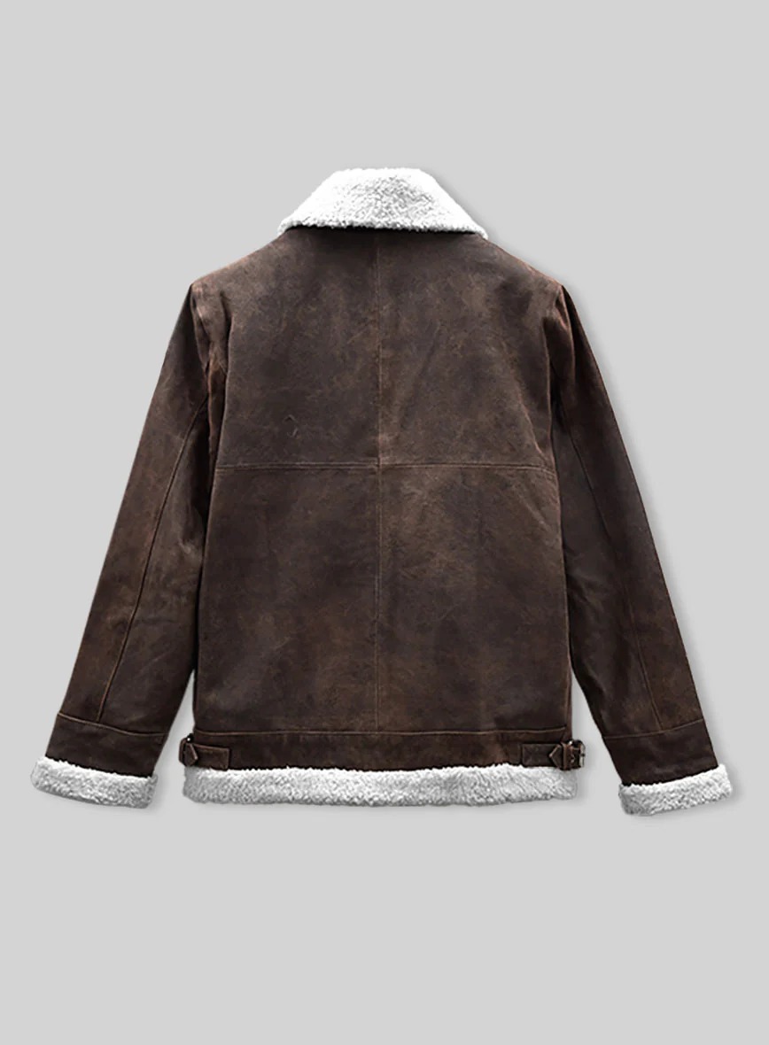 Vintage Brown Aviator Leather Jacket - Image 2