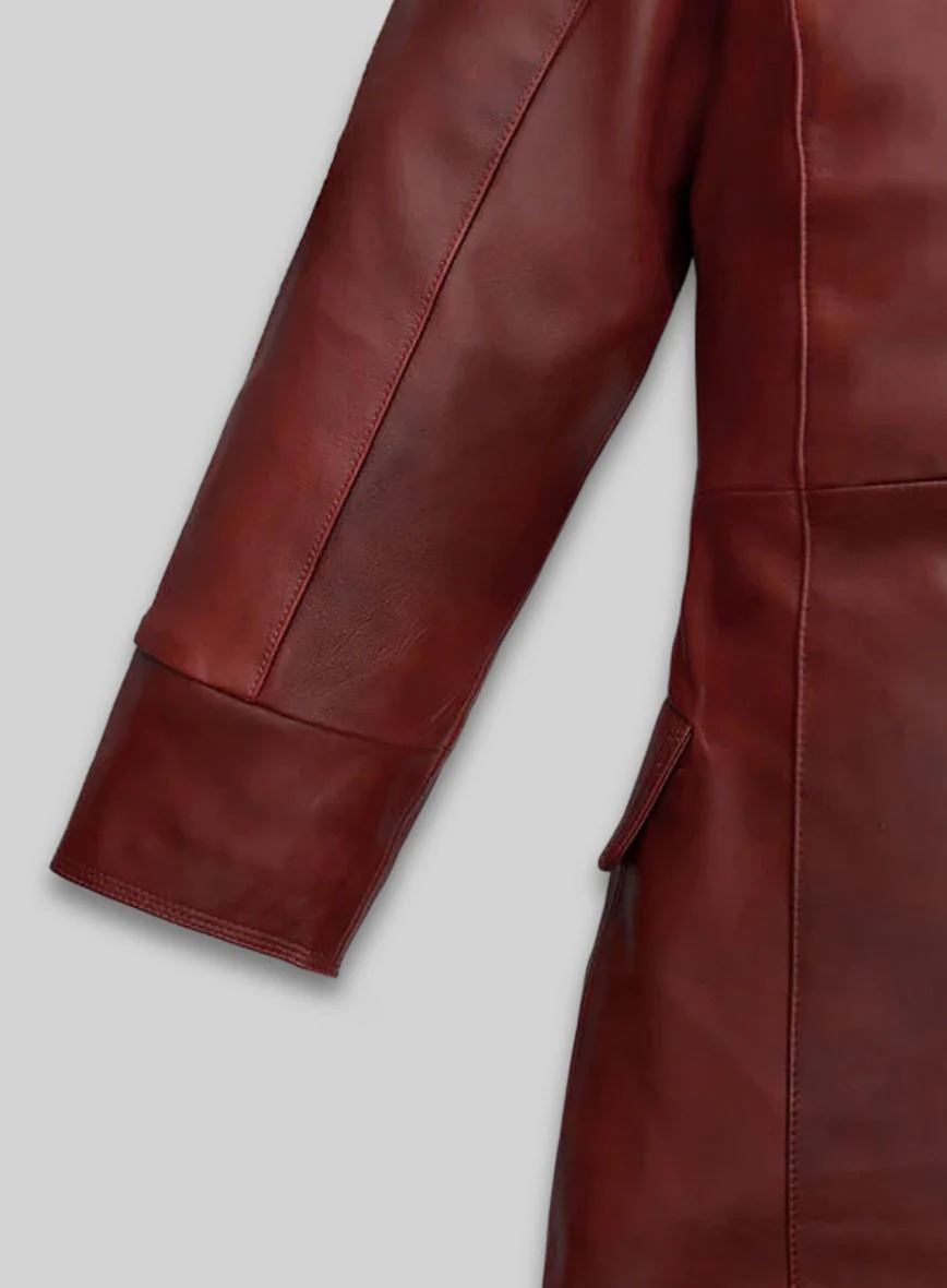Dakota Johnson Madame Web Leather Trench Coat - Image 4