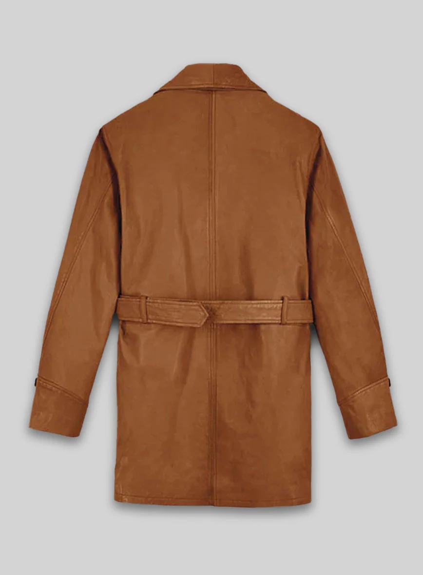 Brad Pitt Legends of the Fall Leather Trench Coat - Image 2