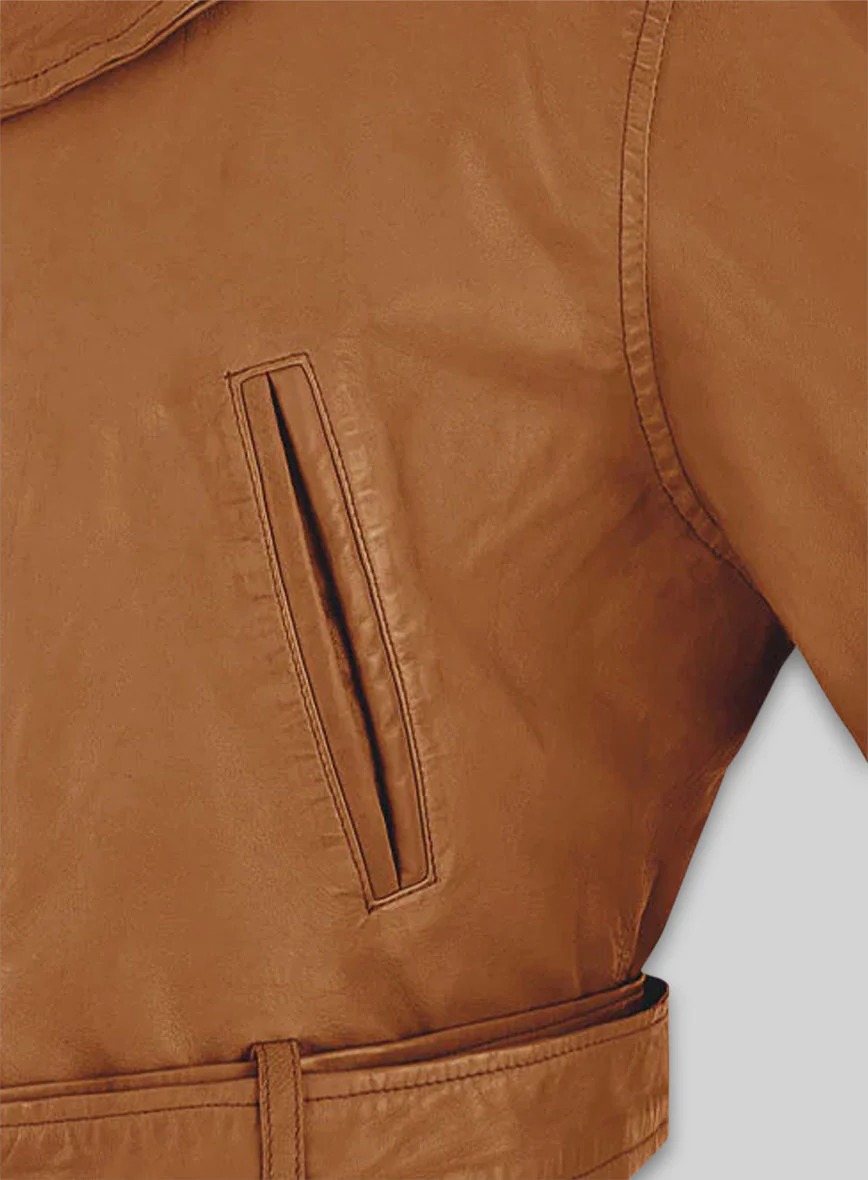 Brad Pitt Legends of the Fall Leather Trench Coat - Image 3