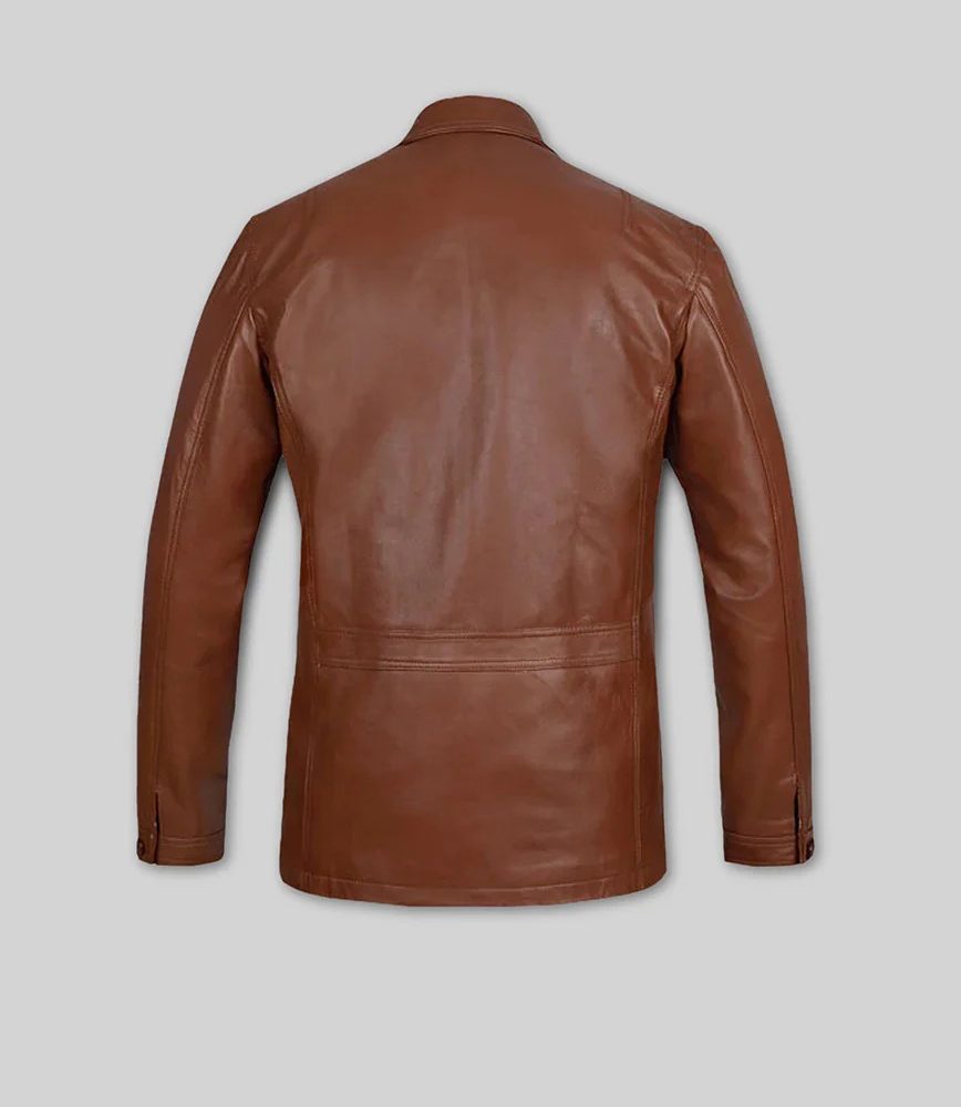 Tan Brown Daniel Craig Leather Blazer