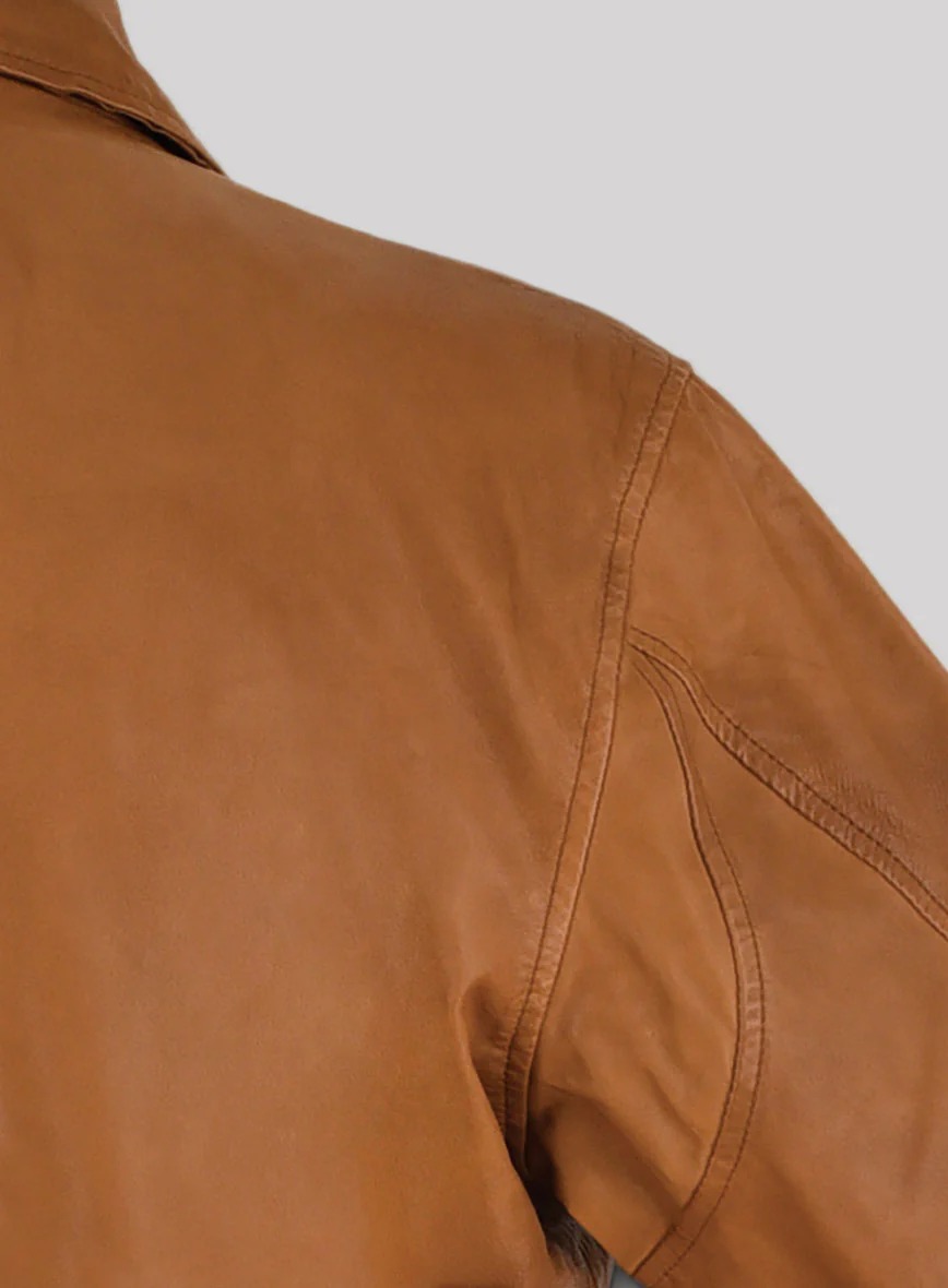 Brad Pitt Legends of the Fall Leather Trench Coat - Image 6