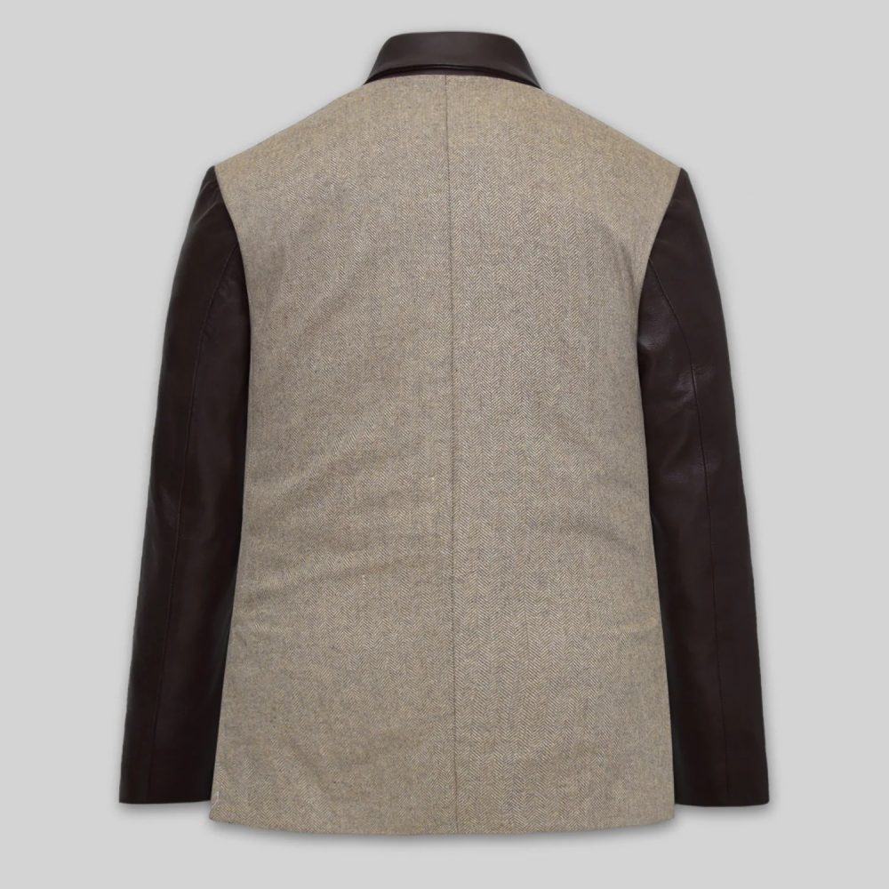 Tweed Leather Combo Blazer