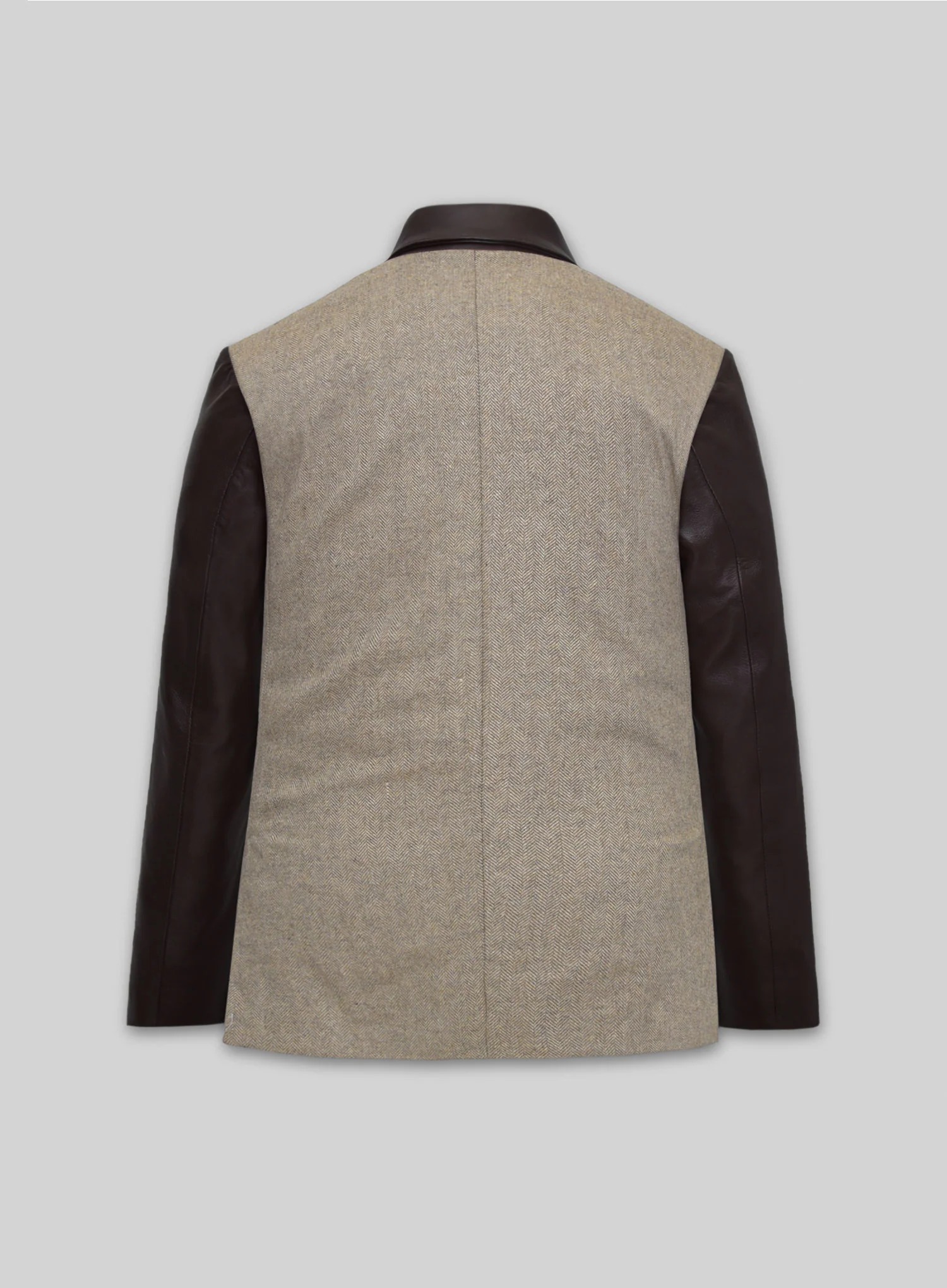 Tweed Leather Combo Blazer - Image 2